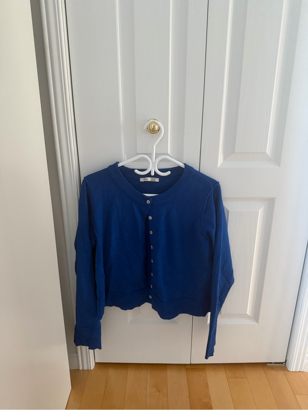 Girls' Royal Blue Button-Front Cardigan